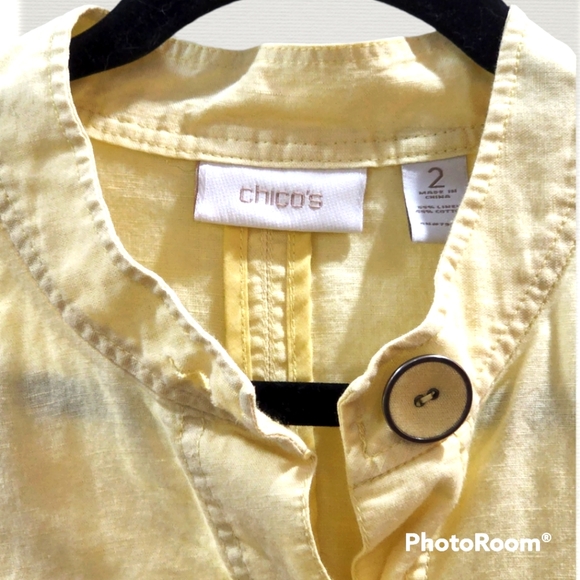 Beautiful Chico's soft yellow jacket, size 2 (large) - Picture 2 of 5